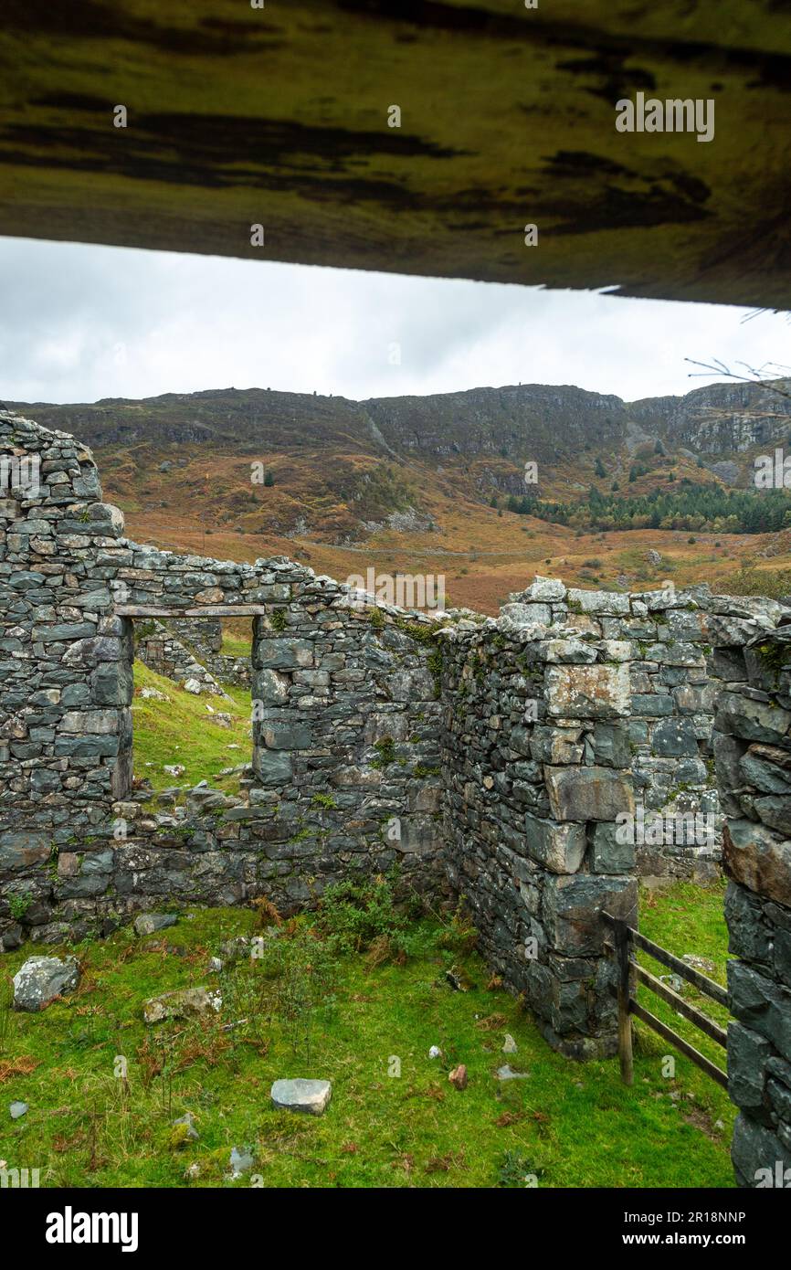 The gold mine at Cefn Coch was in operation between 1862-1866, Gwynedd, Wales Stock Photo