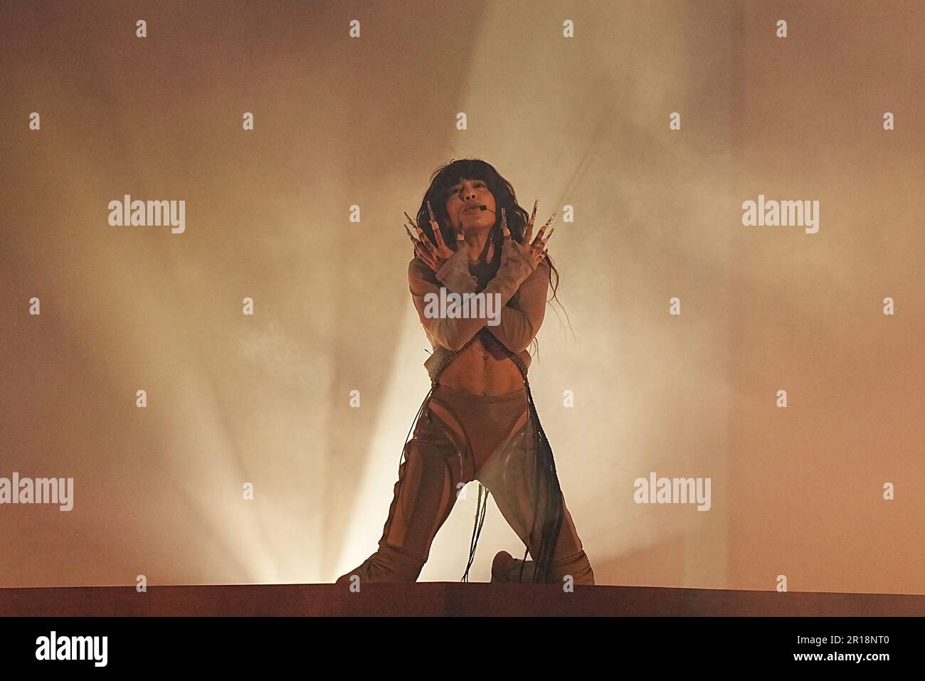 Swedish entrant Loreen during the dress rehearsal for the Eurovision