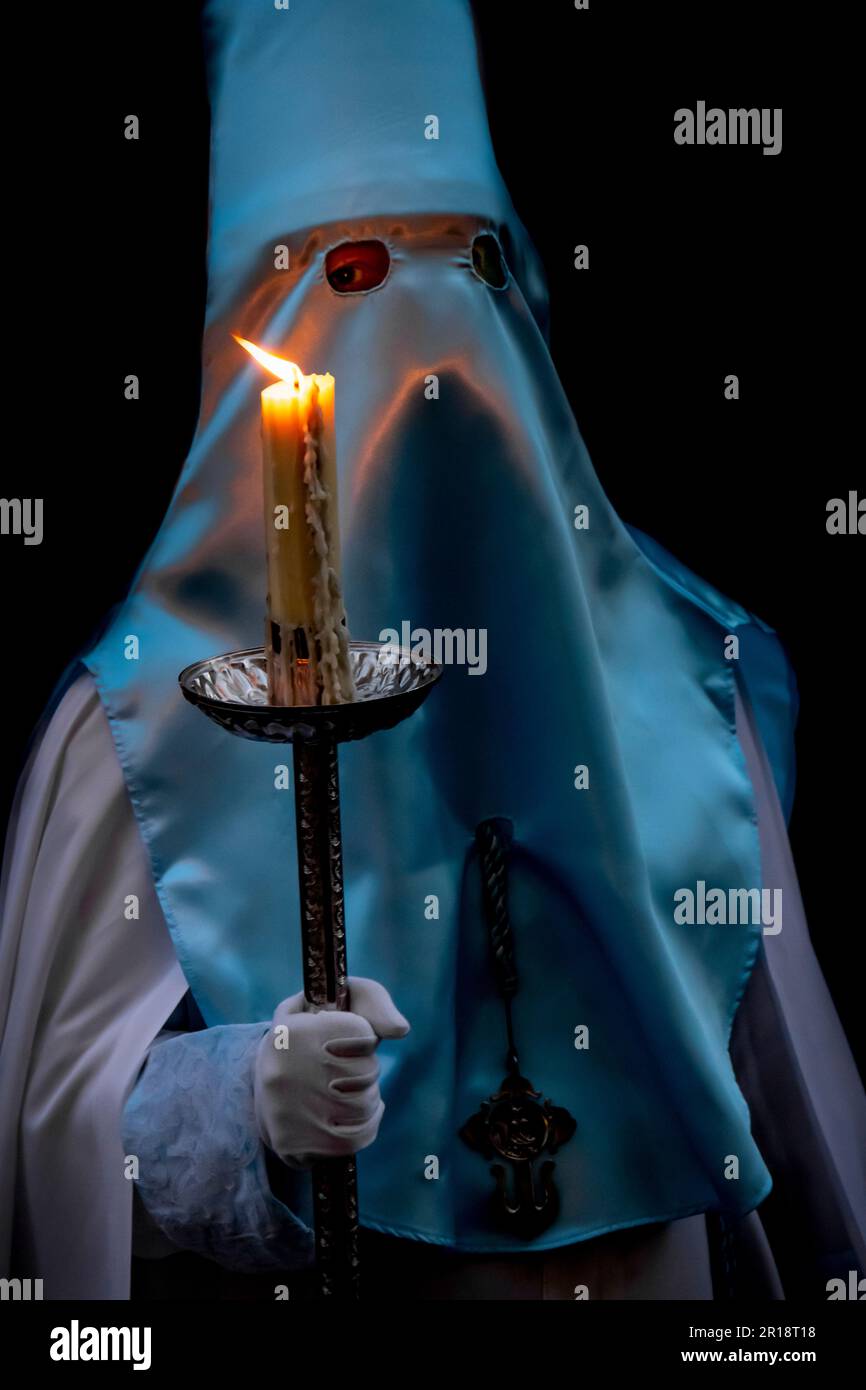 A Penitent of Hermandad Penitencial de Ntro. Padre Jesús Atado a la