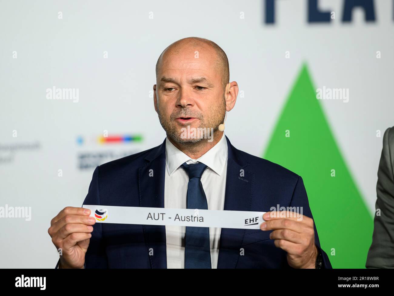 Martin HAUSLEITNER (general secretary EHF) shows Austria, AUT, handball ...