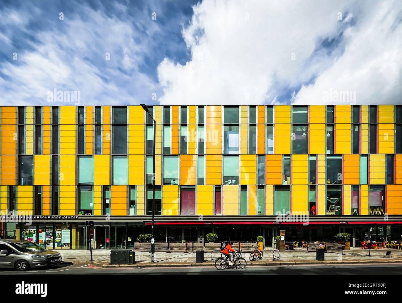 England, United Kingdom, April 2023, view of the Coin Street Neighbourhood Centre building in London Stock Photo