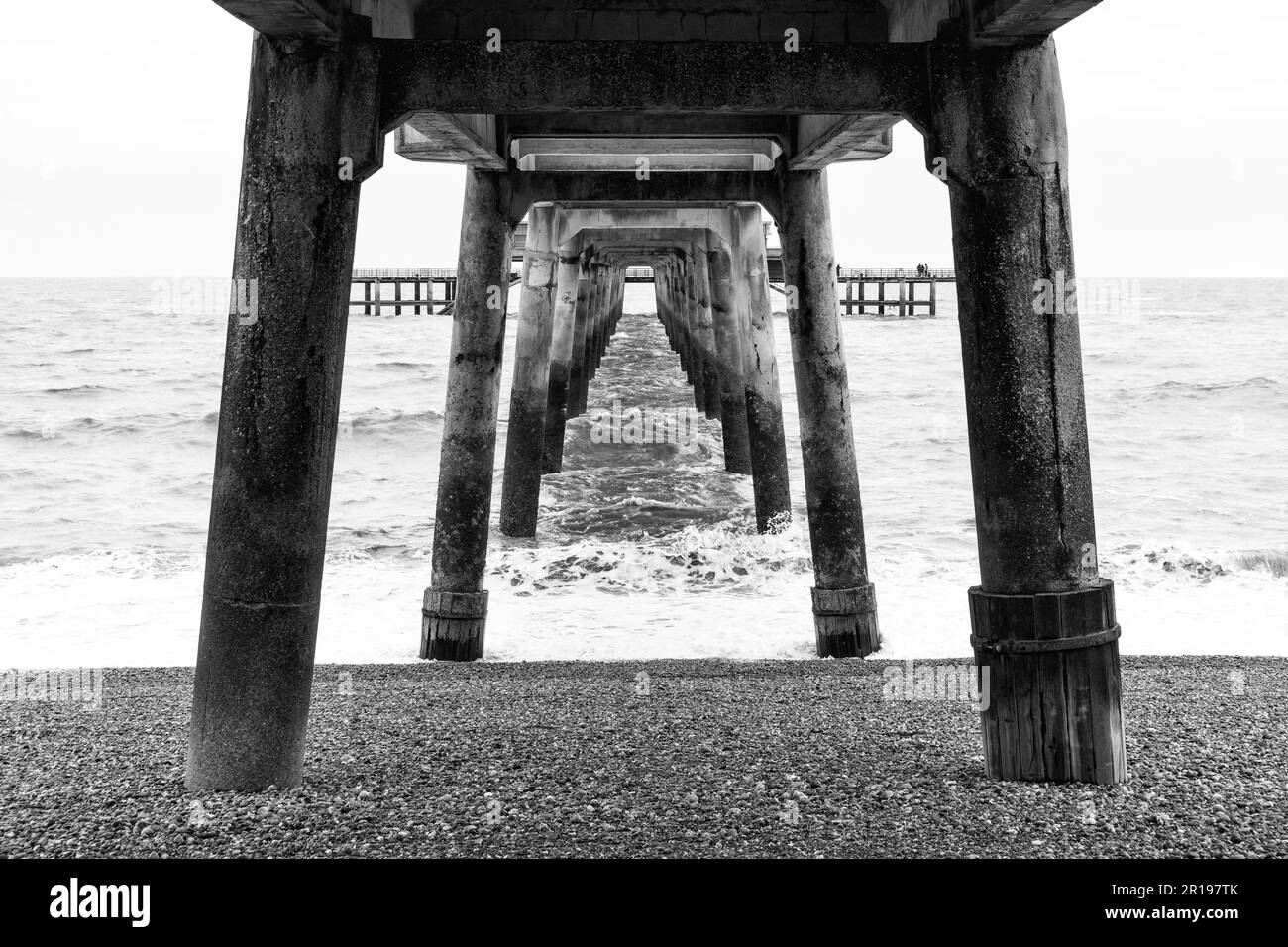 Under the pier, Deal, Kent, England Stock Photo