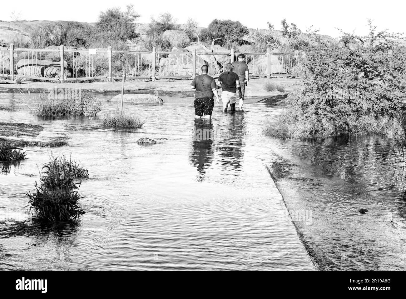 Augrabies National Park, South Africa - Feb 25, 2023: Tourists on a