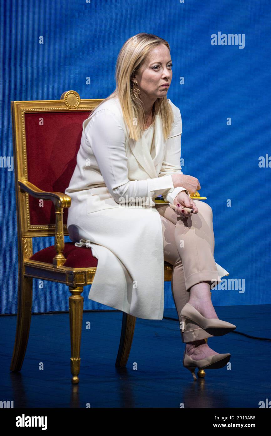 Rome, Italy. 12th May, 2023. The Italian Premier, Meloni