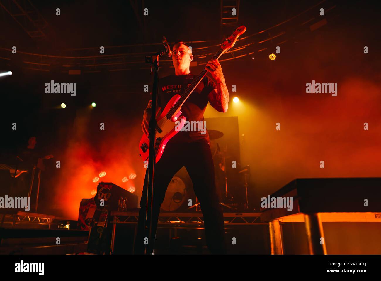 Alexander Gaskarth of All Time Low performs live at Fabrique on ...