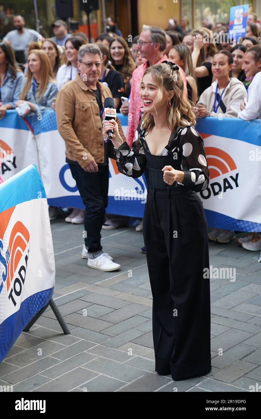 New York, NY, USA. 12th May, 2023. Haley Lu Richardson on stage for NBC Today Show Concert Series with The Jonas Brothers, Rockefeller Plaza, New York, NY May 12, 2023. Credit: Kristin Callahan/Everett Collection/Alamy Live News Stock Photo