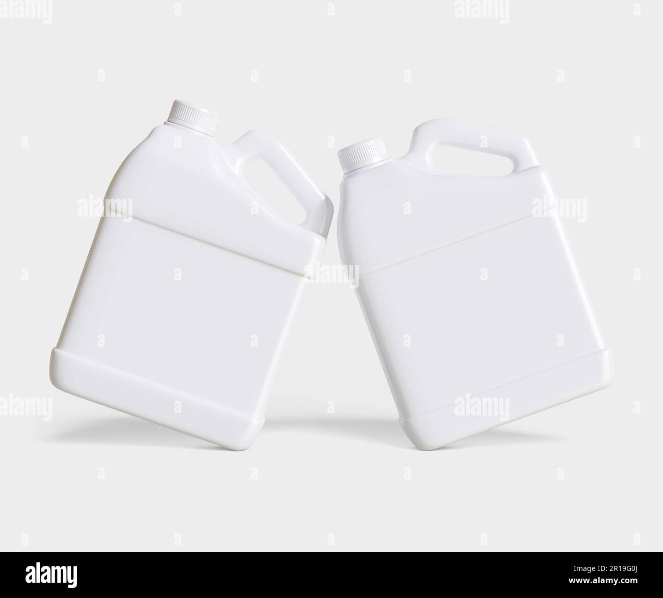 Container jerrycan plastic white color and realistic texture Stock