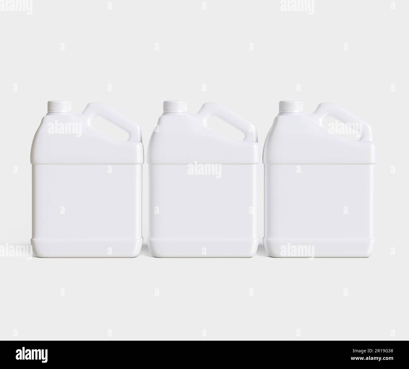 Container jerrycan plastic white color and realistic texture Stock