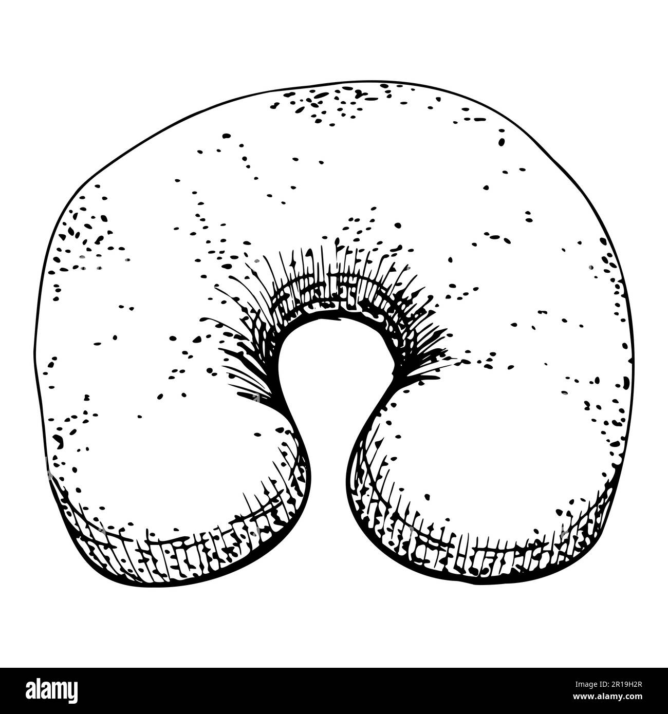 Ink hand drawn vector graphic sketch of isolated object. Travel