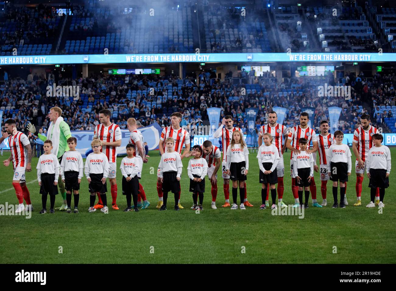 Sydney, Australia. 12th May, 2023. Melbourne City players line up on ...