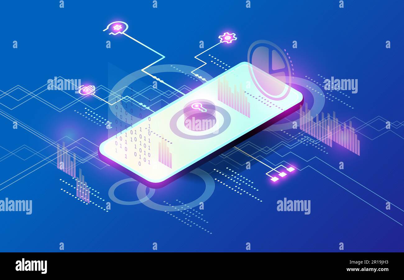Cyber security concept digital data Stock Vector Images - Alamy