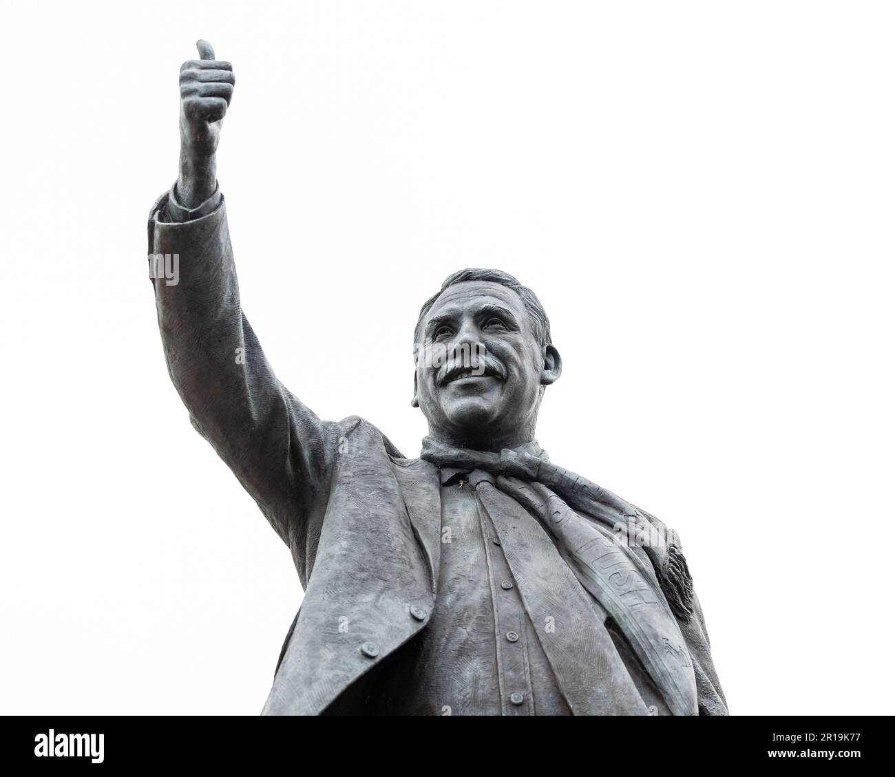 Peterborough, UK. 12th May, 2023. A statue of Chris Turner, former Peterborough United player and manager, ahead of the Sky Bet League 1 Play-Offs match Peterborough vs Sheffield Wednesday at Weston Homes Stadium, Peterborough, United Kingdom, 12th May 2023 (Photo by Nick Browning/News Images) in Peterborough, United Kingdom on 5/12/2023. (Photo by Nick Browning/News Images/Sipa USA) Credit: Sipa USA/Alamy Live News Stock Photo