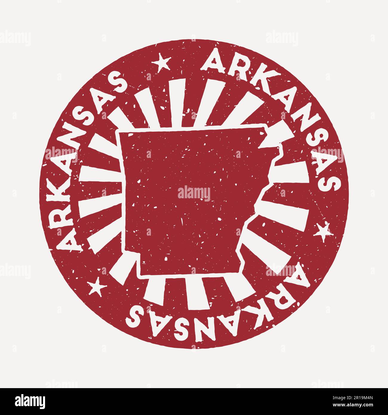 Arkansas stamp. Travel red rubber stamp with the map of us state, vector illustration. Can be