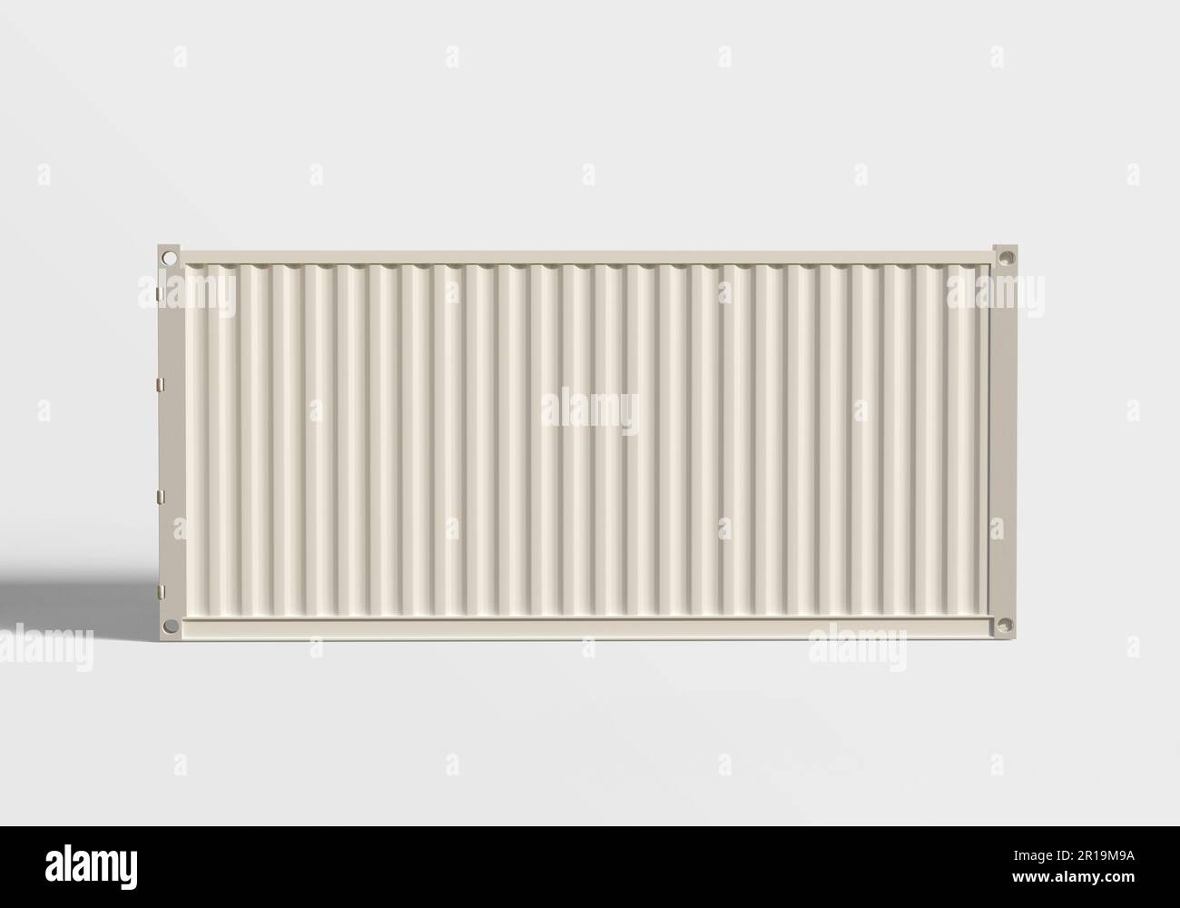 Shipping container white color Stock Photo - Alamy