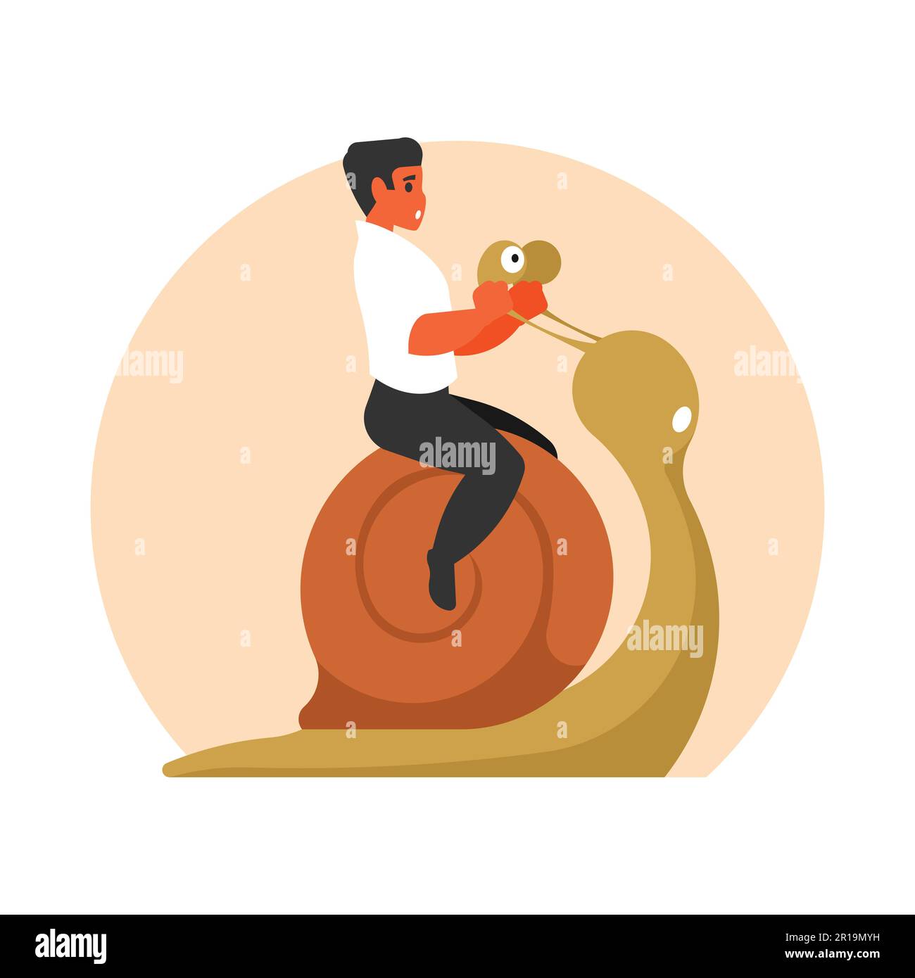 Man riding snail Stock Vector Image & Art Alamy