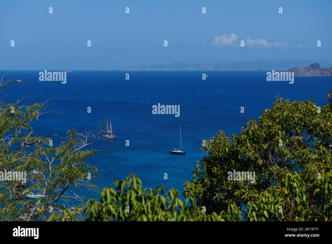 A view of Colombier beach on the island of St Barthelemy Stock Photo