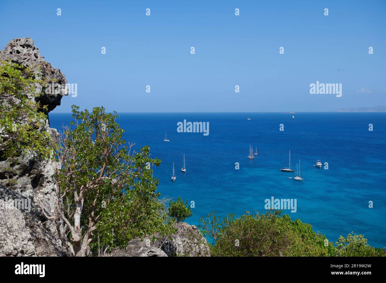 A view of Colombier beach on the island of St Barthelemy Stock Photo