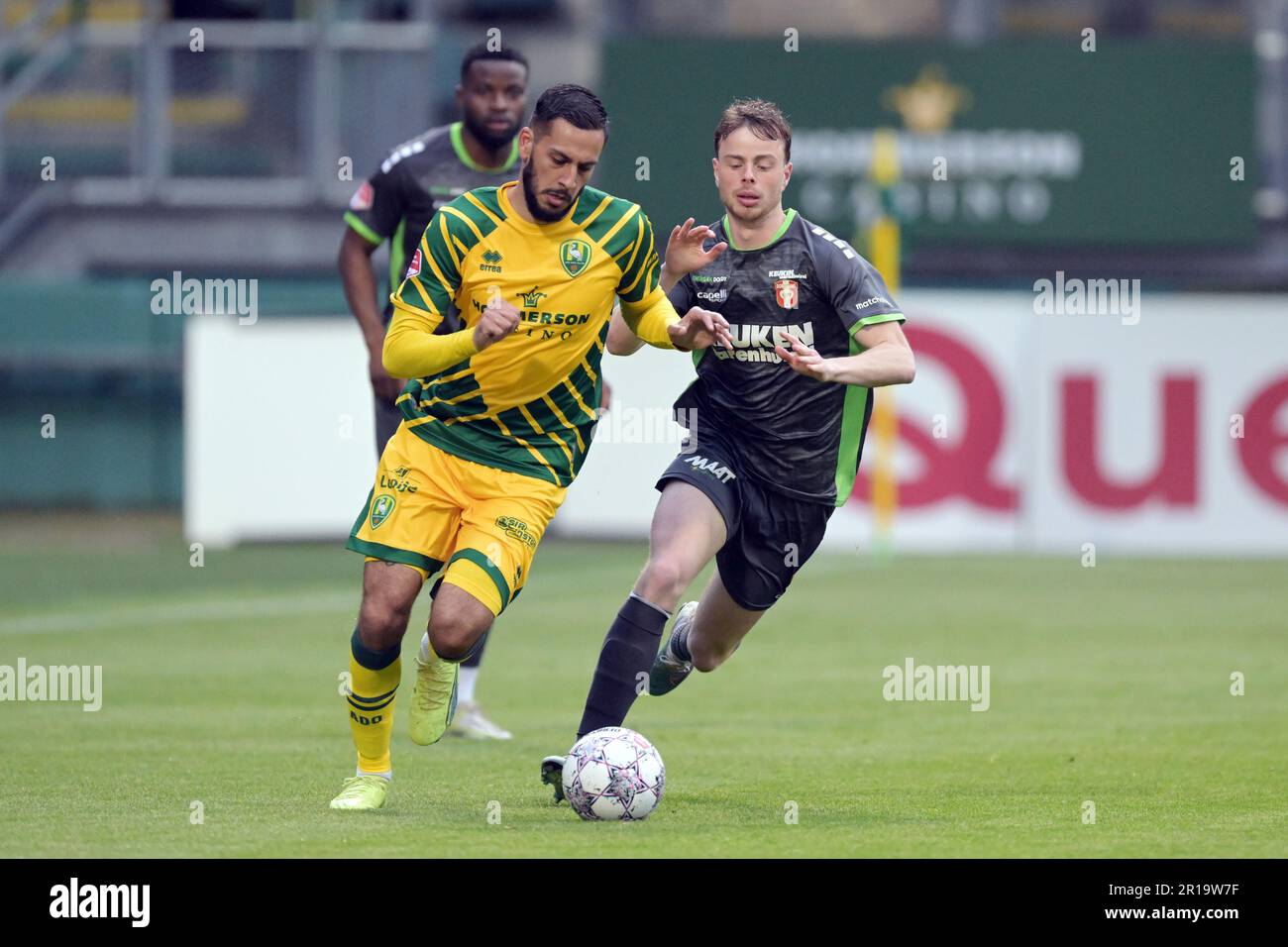 THE HAGUE (lr) Ricardo Kishna of ADO Den Haag, Benjamin Reemst of FC Dordrecht during the THE HAGUE (lr) Ricardo Kishna of ADO Den Haag, Benjamin Reemst of FC Dordrecht during the