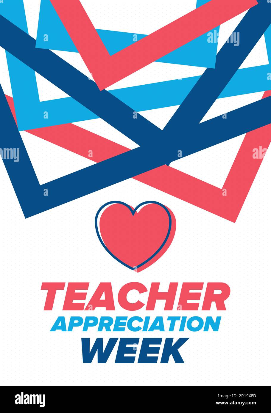 Teacher Appreciation Week in United States. Celebrated in May. In