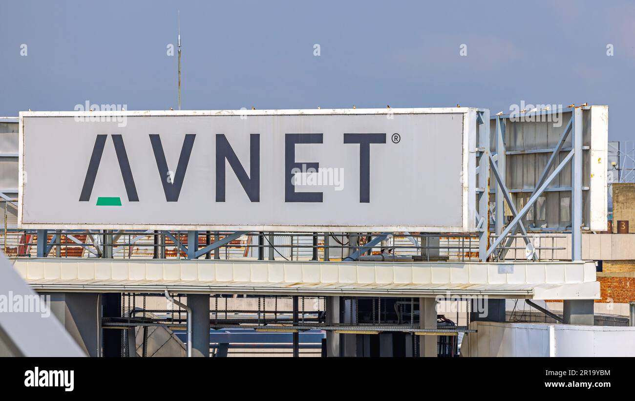 Belgrade, Serbia - April 09, 2023: Large Billboard Avnet Electronic ...