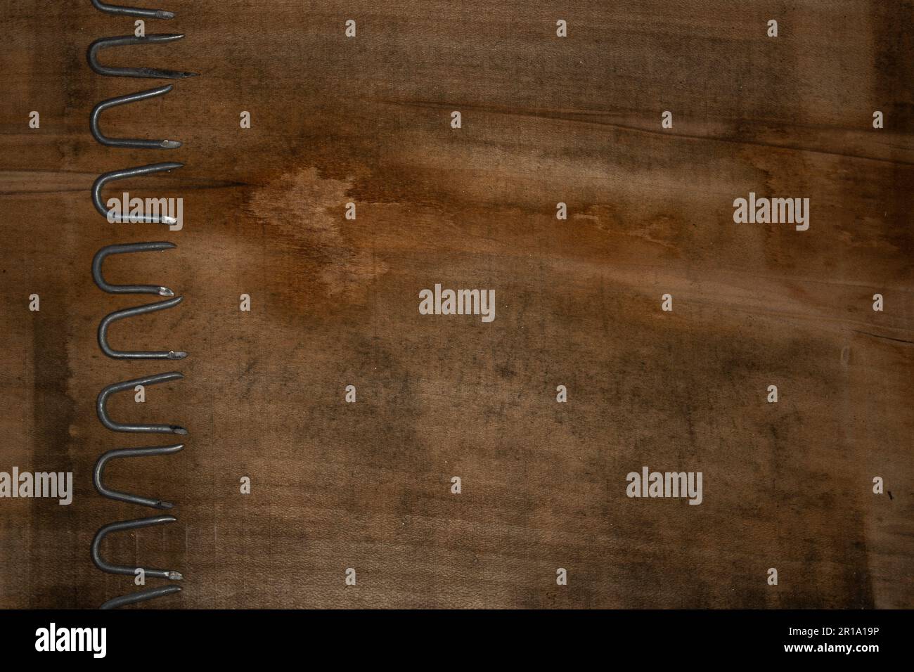vertical frame border of heavy barbed wire staples materials for construction and carpentry