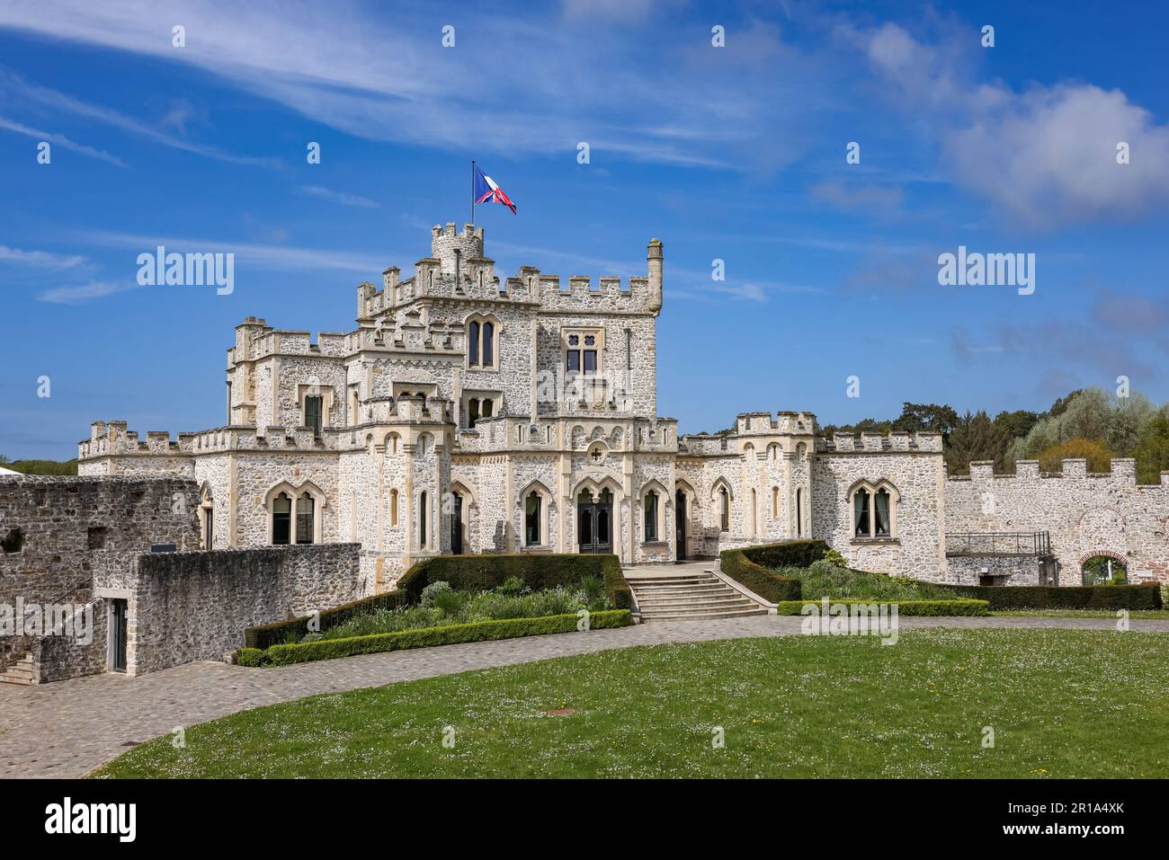 Condette, France - May 10, 2023: Hardelot Castle is located near Boulogne-sur-Mer. The castle was built by Count Philippe Hurepel of Clermont in 1222. Stock Photo