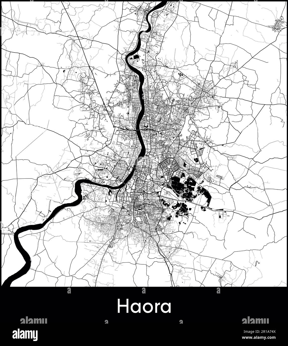 City Map Asia India Haora vector illustration Stock Vector Image & Art