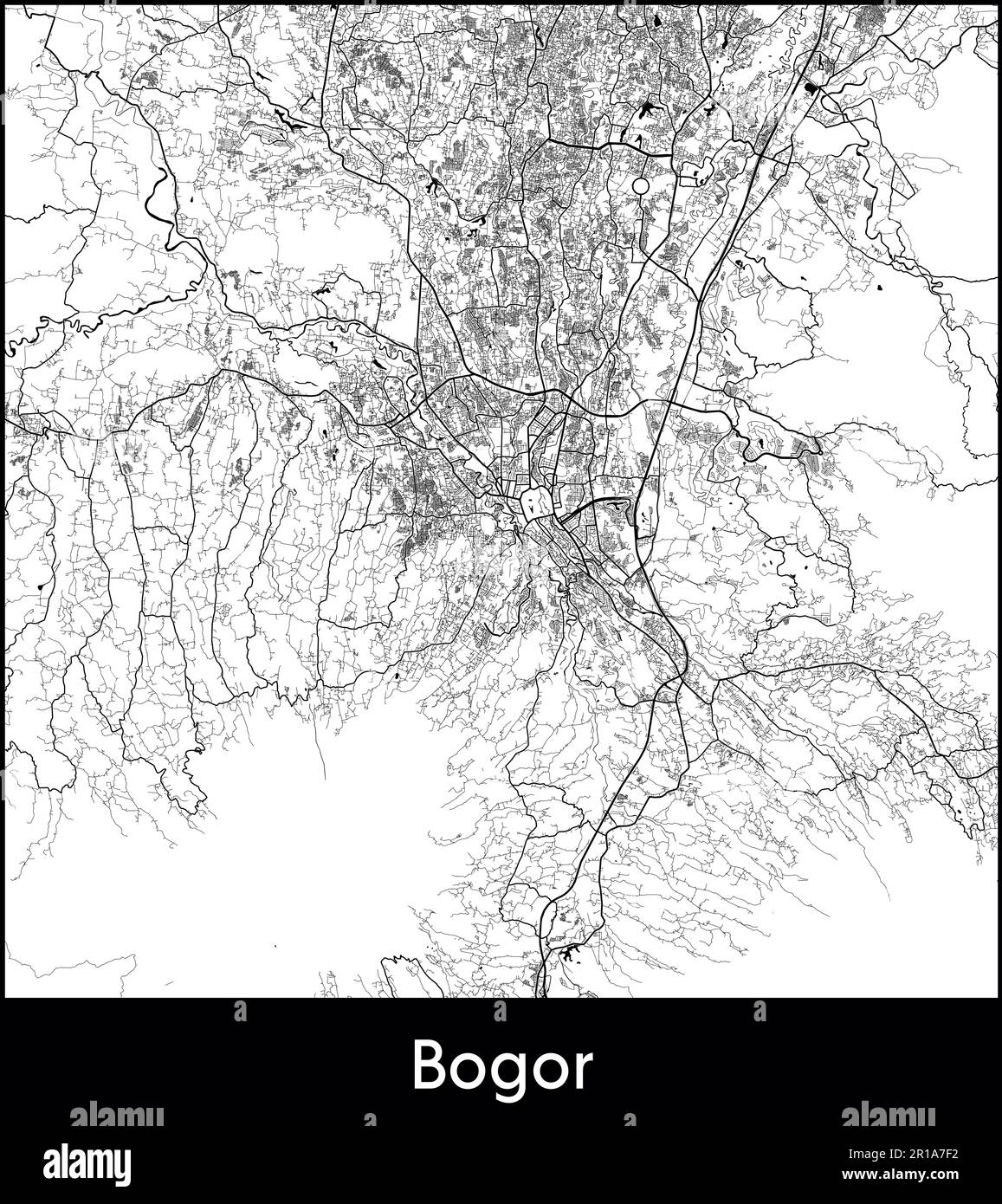 City Map Asia Indonesia Bogor vector illustration Stock Vector