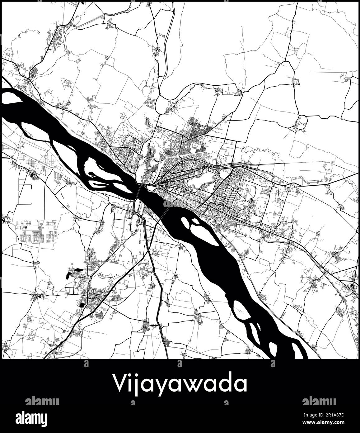 City Map Asia India Vijayawada vector illustration Stock Vector Image