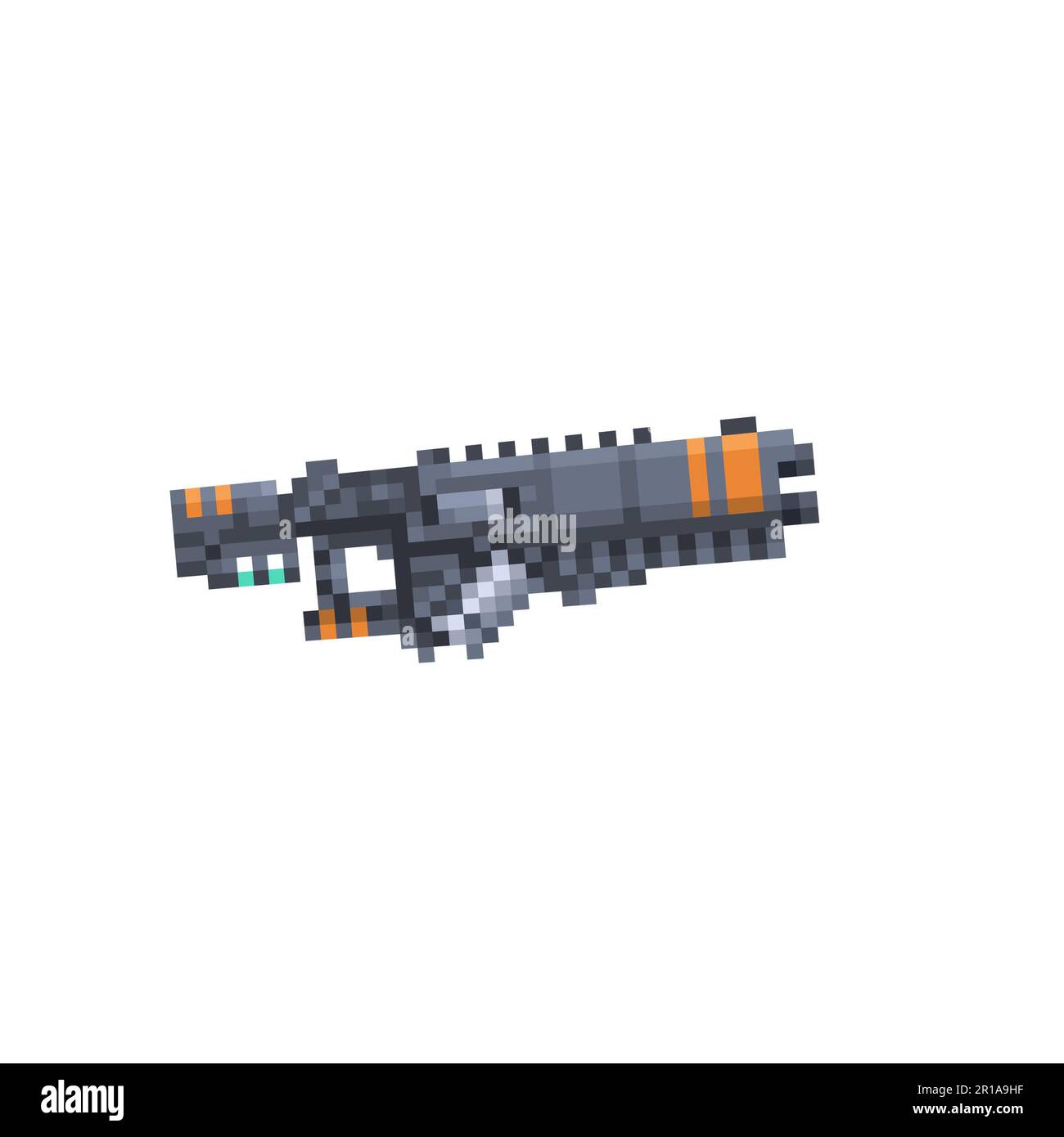 vector pixel art sci fi gun isolated cartoon Stock Vector Image & Art -  Alamy