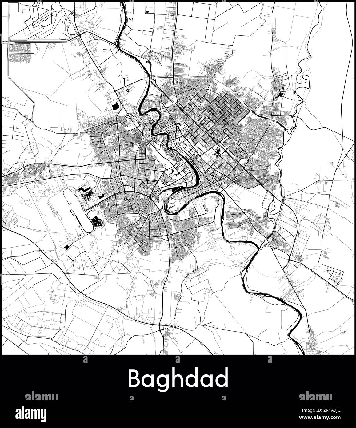 Baghdad map Black and White Stock Photos & Images Alamy