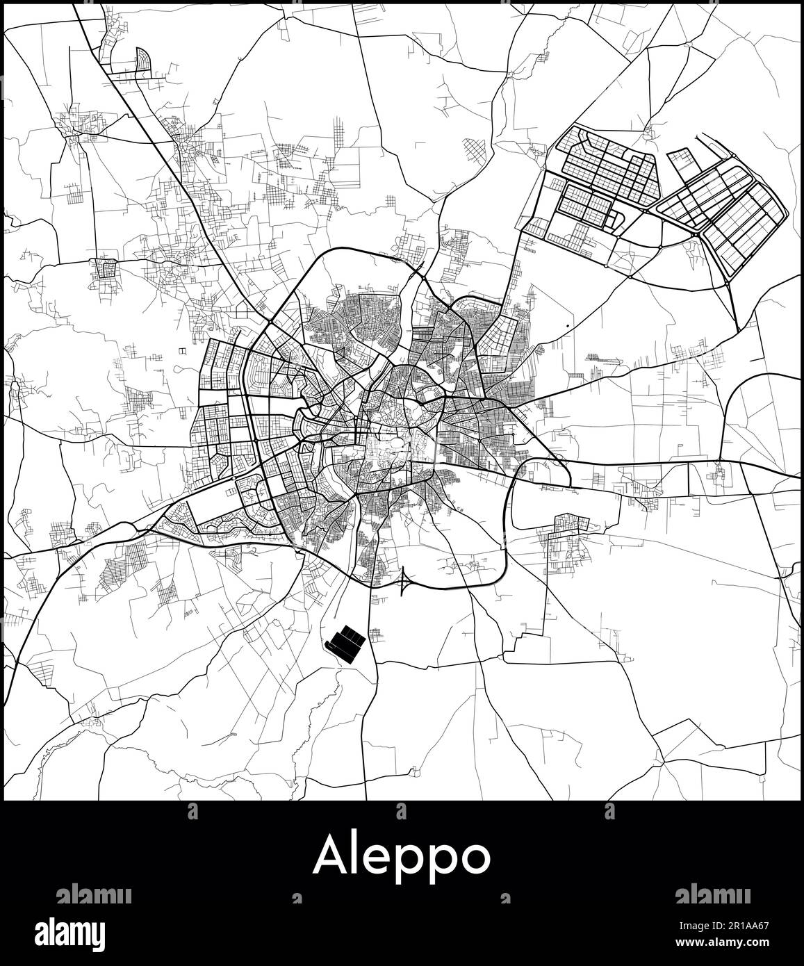 City Map Asia Syria Aleppo vector illustration Stock Vector Image & Art Alamy