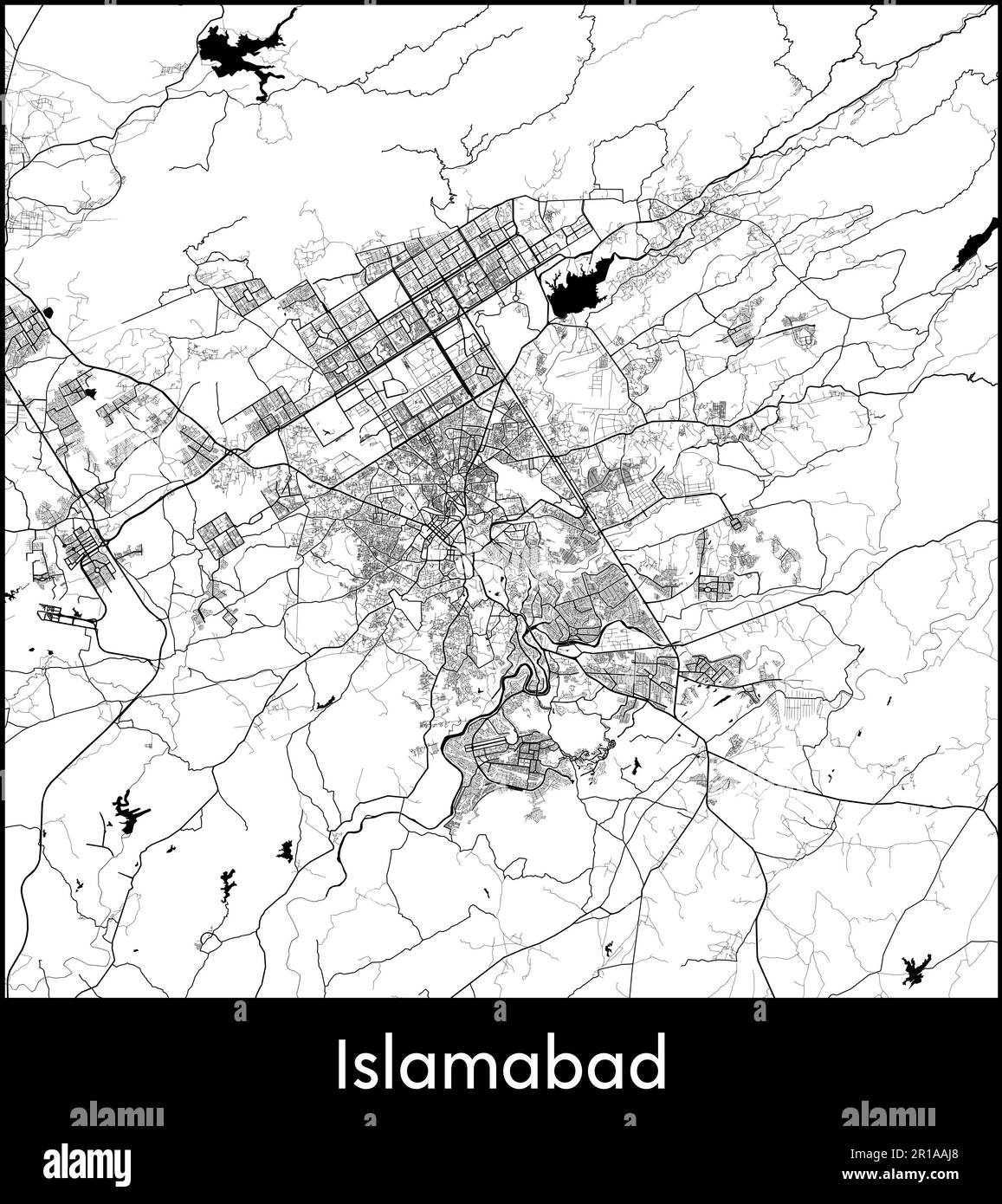 City Map Islamabad Pakistan Asia Vector Illustration vrogue.co