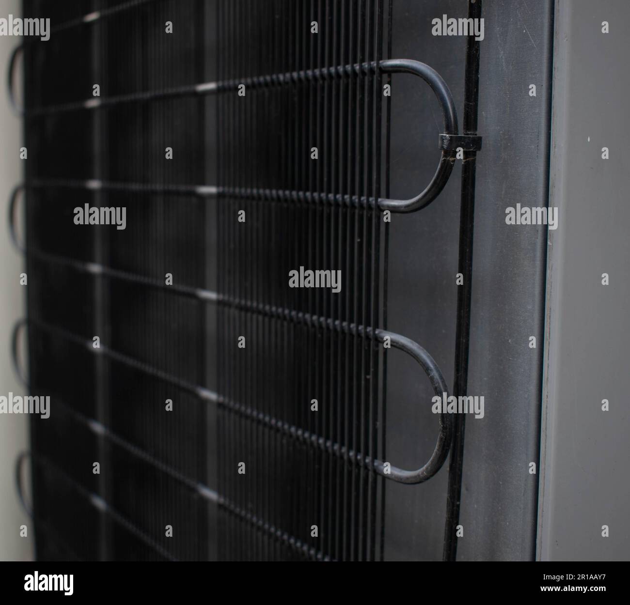 The horizontal picture of condenser coil of refrigerator or the