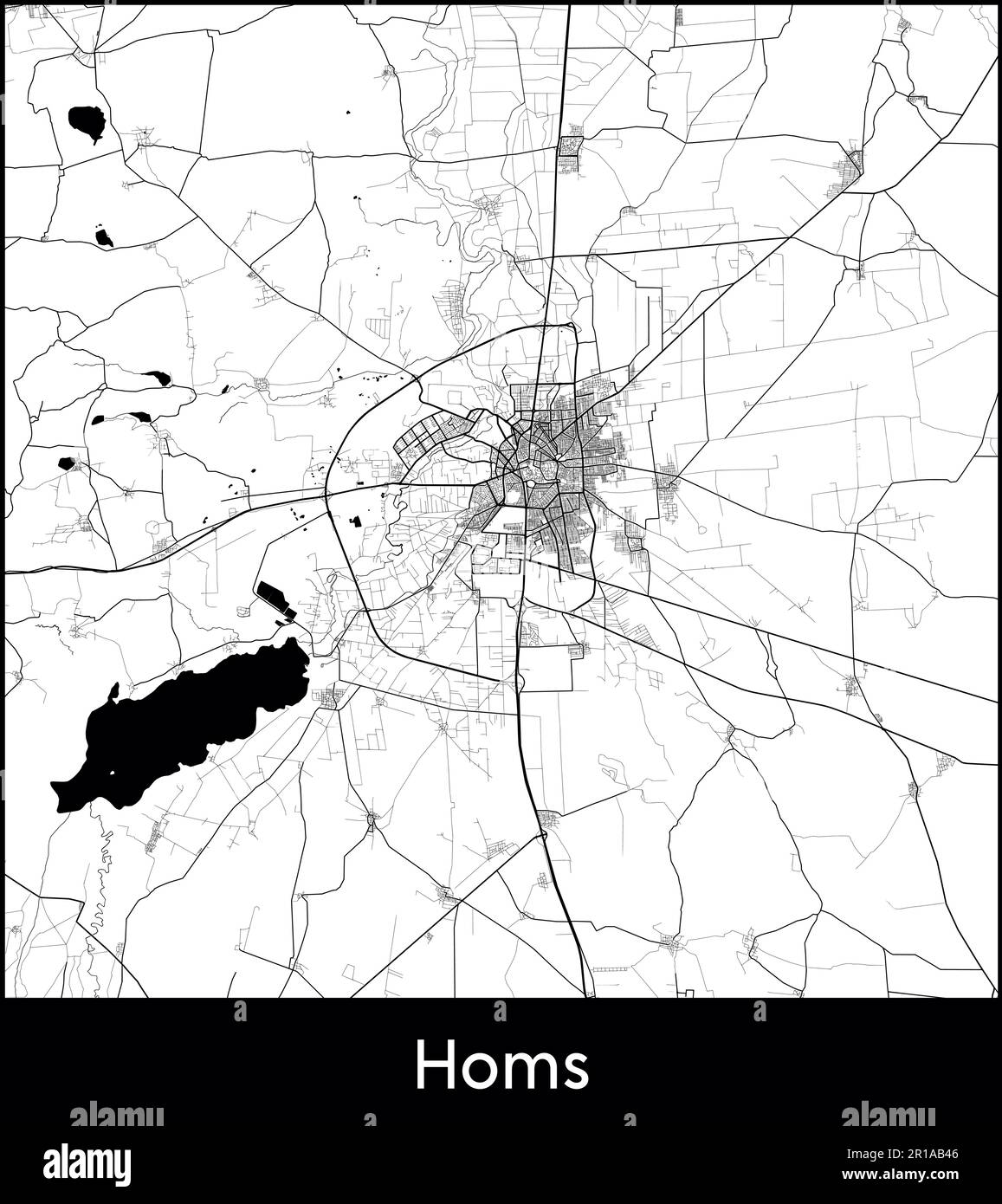 City Map Asia Syria Homs vector illustration Stock Vector Image & Art