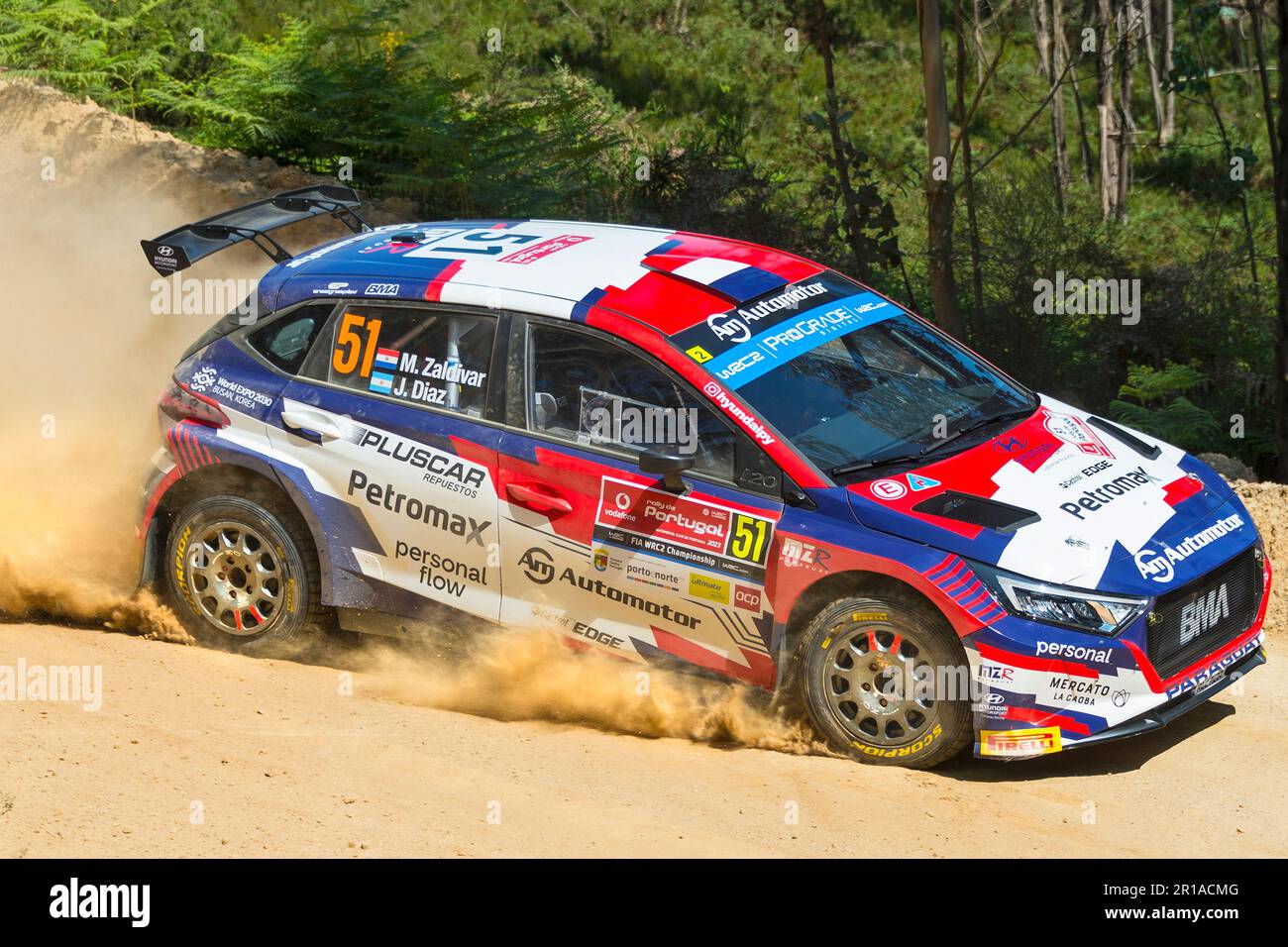 Hyundai #51 driven by M.Zaldivar on the first day of WRC Rally Portugal 2023 during the Shakedown in Baltar (Jose Salgueiro/SPP) Credit: SPP Sport Press Photo. /Alamy Live News Stock Photo