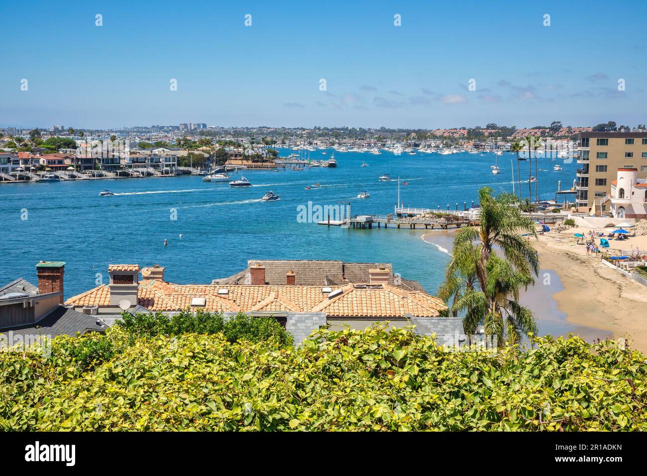 Scenic view of Newport Beach in California Stock Photo