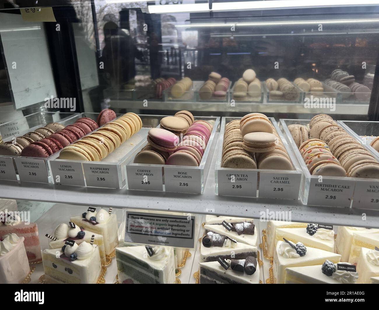 United States. 19th Mar, 2023. Assorted macarons on display at TOUS les