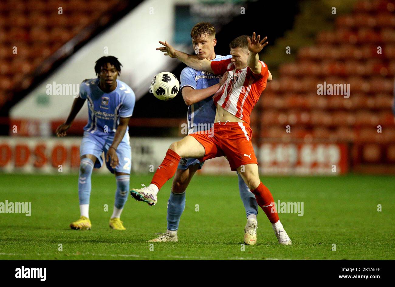 Coventry City’s Burroughs battles with Stourbridge’s Jason