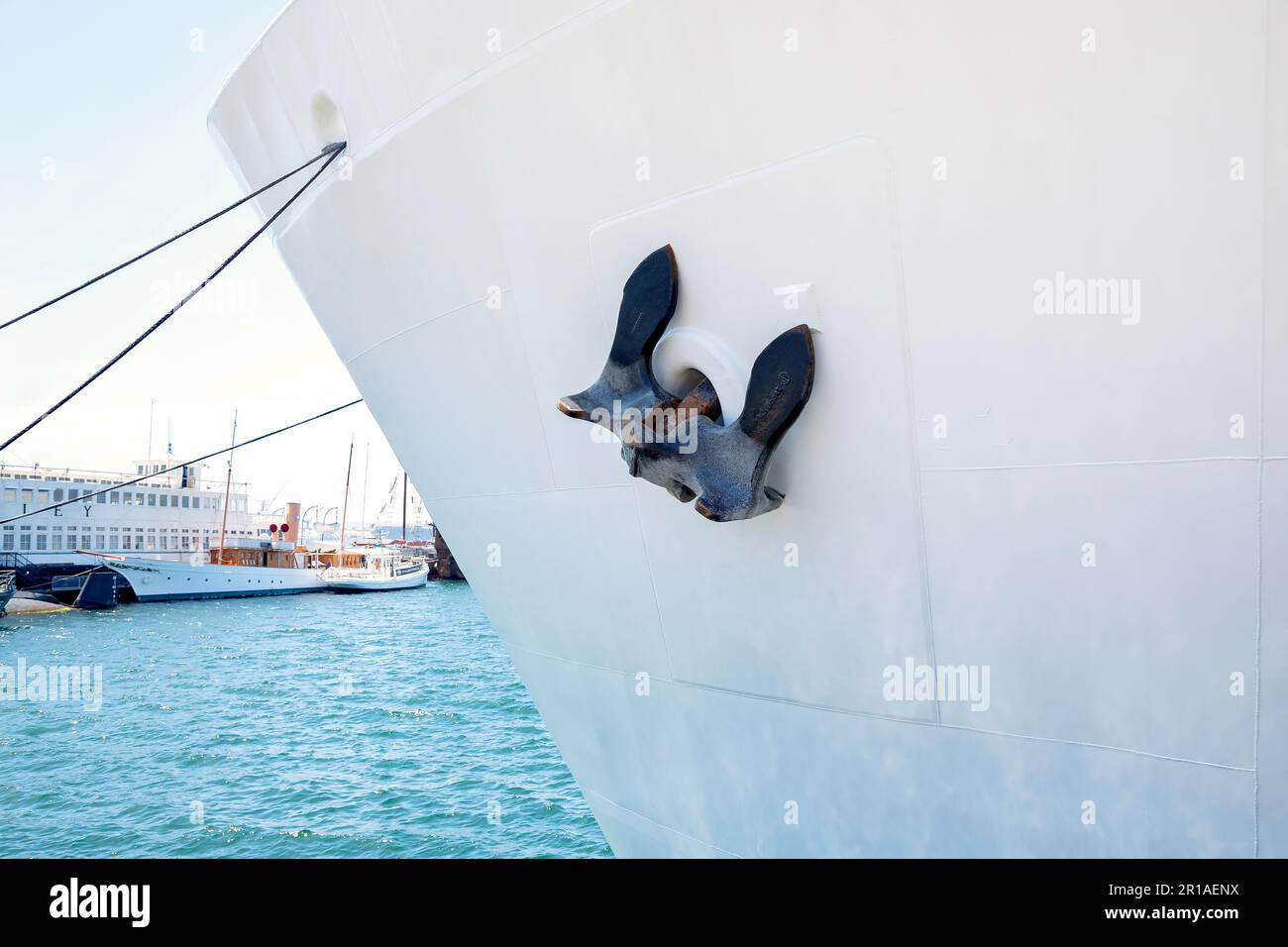 Big ship's anchor at downtown San Diego's Harbor drive, California