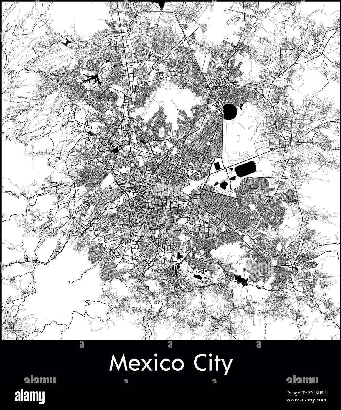 City Map North America Mexico Mexico City vector illustration Stock ...