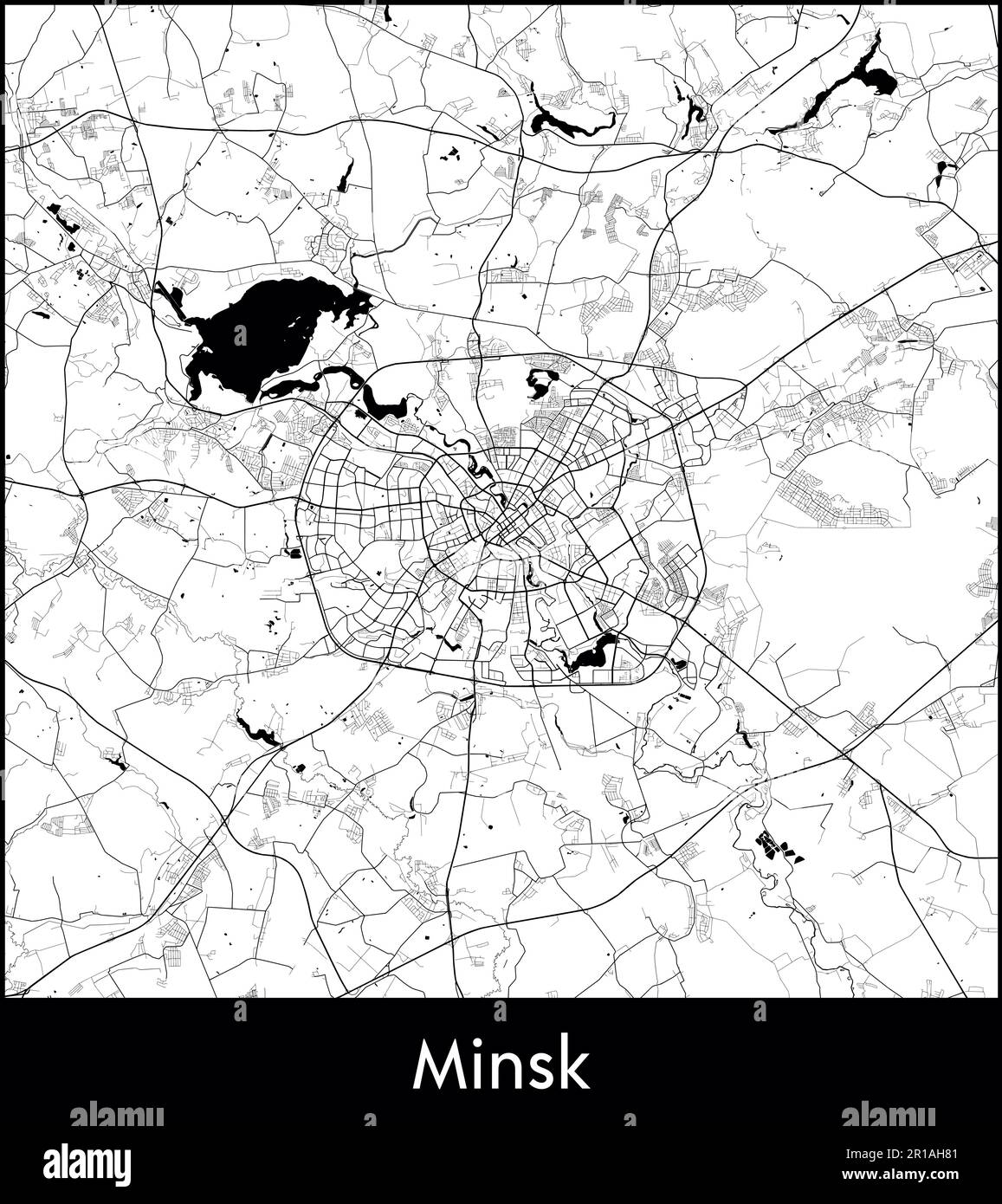 City Map Europe Belarus Minsk vector illustration Stock Vector