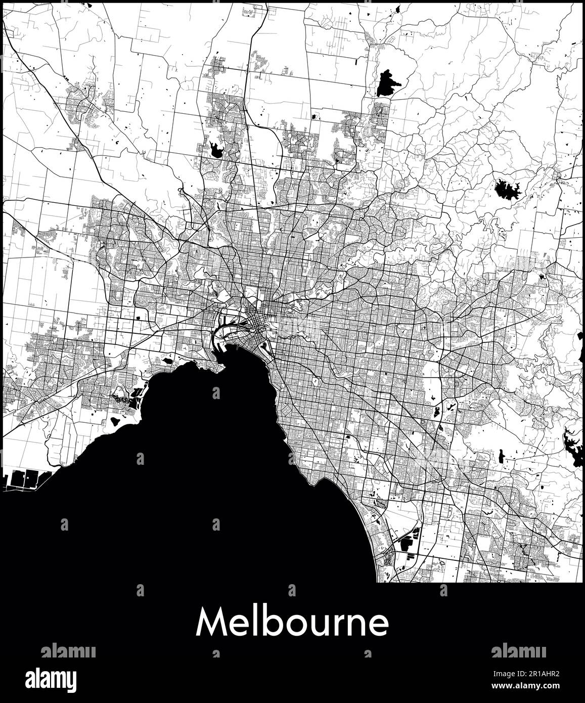 City Map Australia Melbourne vector illustration Stock Vector Image & Art Alamy