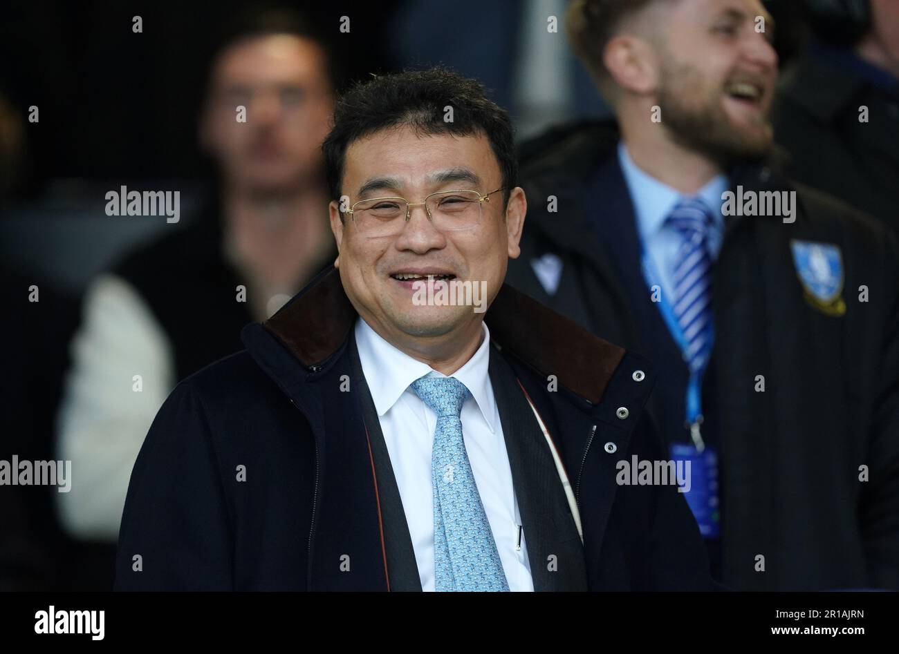 Sheffield Wednesday owner Dejphon Chansiri during the Sky Bet League One play-off, semi-final, first leg match at the Weston Homes Stadium, Peterborough. Picture date: Friday May 12, 2023. Stock Photo