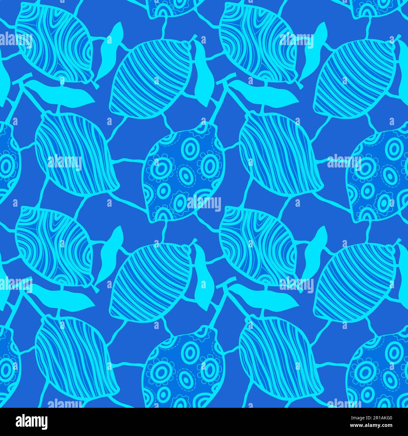 Cartoon summer fruit seamless lemon pattern for wrapping paper and ...