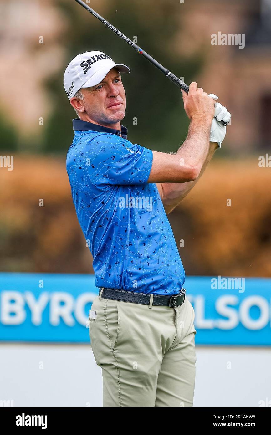 May 12, 2023 Martin Laird hits his tee shot on the 12th hole during the second round of the ATandT Byron Nelson golf tournament at TPC Craig Ranch in McKinney, TX