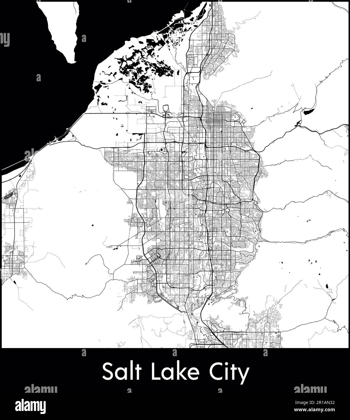 City Map North America United States Salt Lake City vector illustration Stock Vector