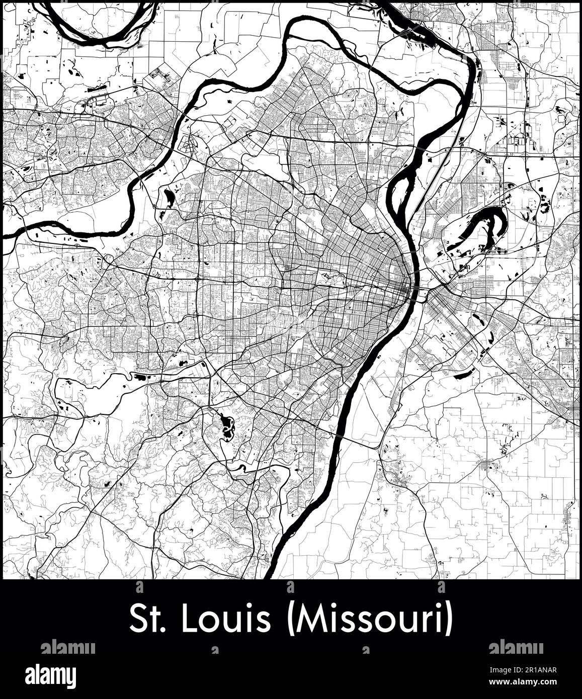 City Map North America United States St Louis Missouri Vector City Map North America United States St Louis Missouri Vector Illustration 2R1ANAR