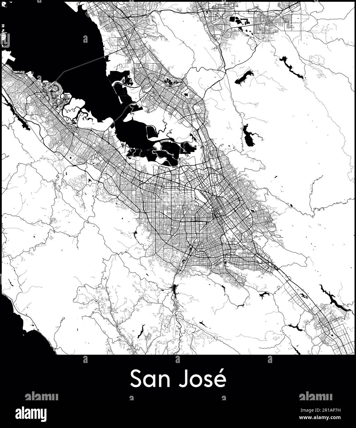 City Map North America United States San Jose vector illustration Stock Vector
