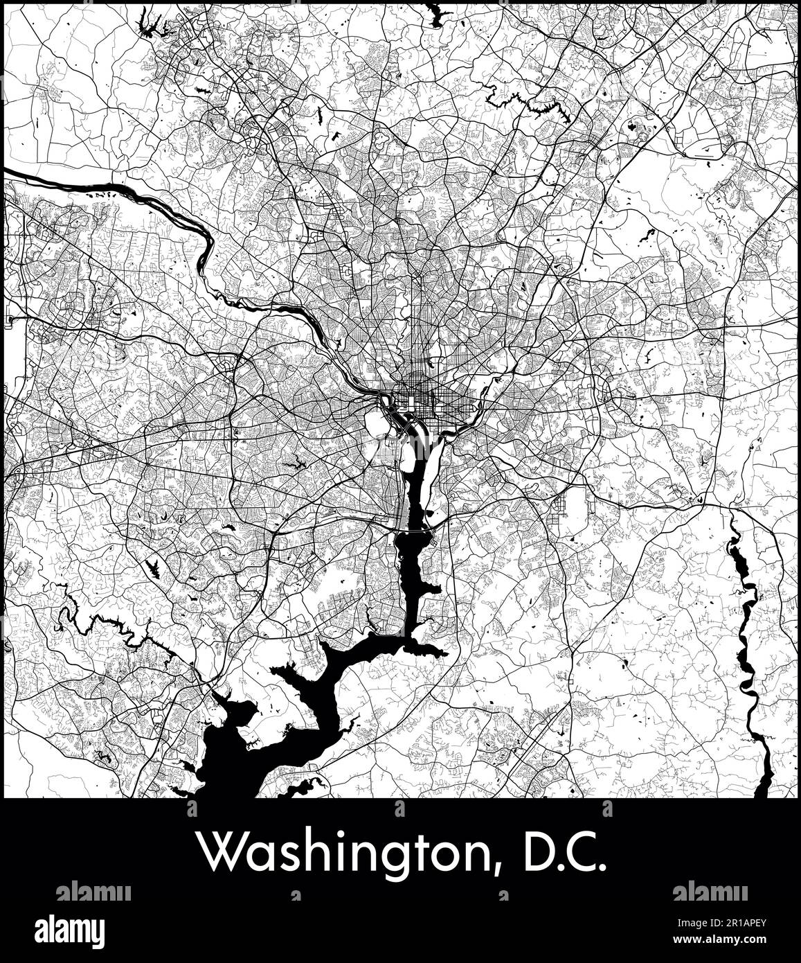 City Map North America United States - City Map North America United States Washington Dc Vector Illustration 2R1APEY 